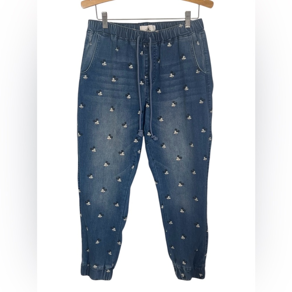 Disney Parks Mickey Mouse Denim Joggers